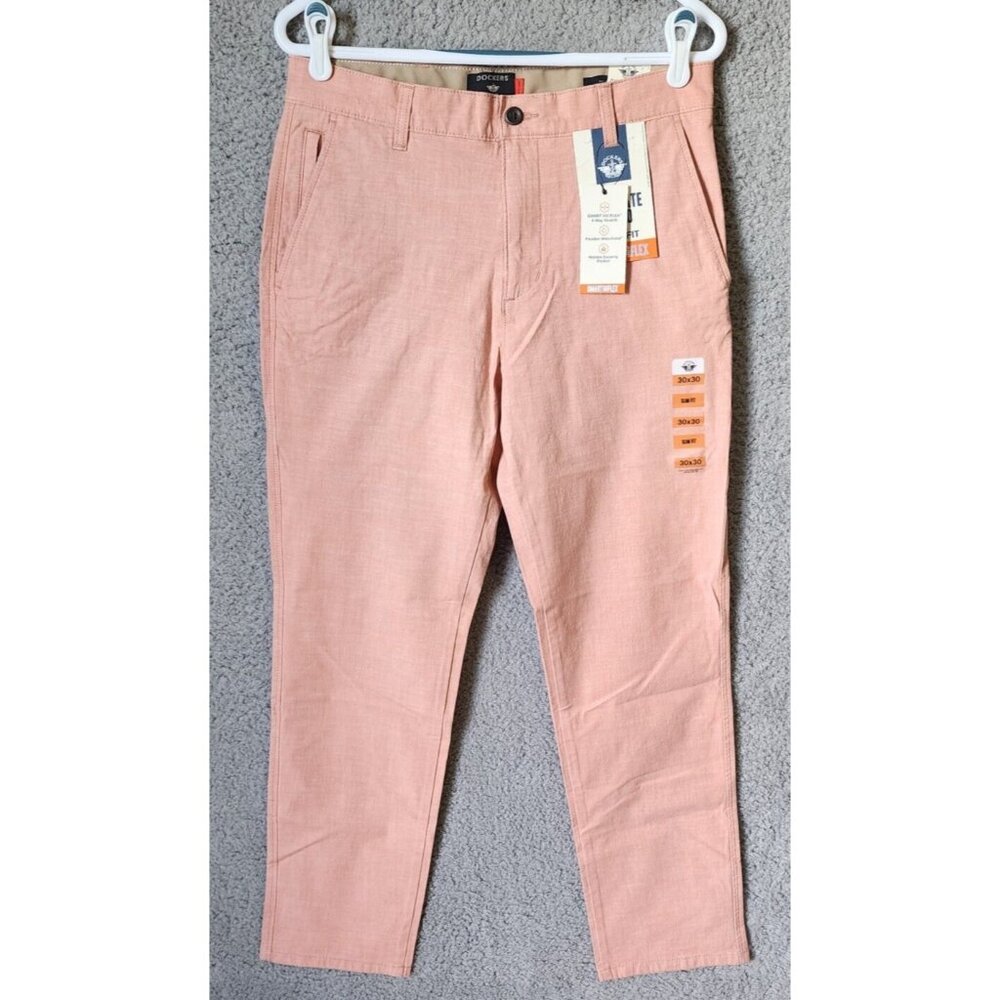 NEW Dockers Slim Fit Smart 360 Flex Pink Ultimate Chino Pants Men's Size 30 x 30